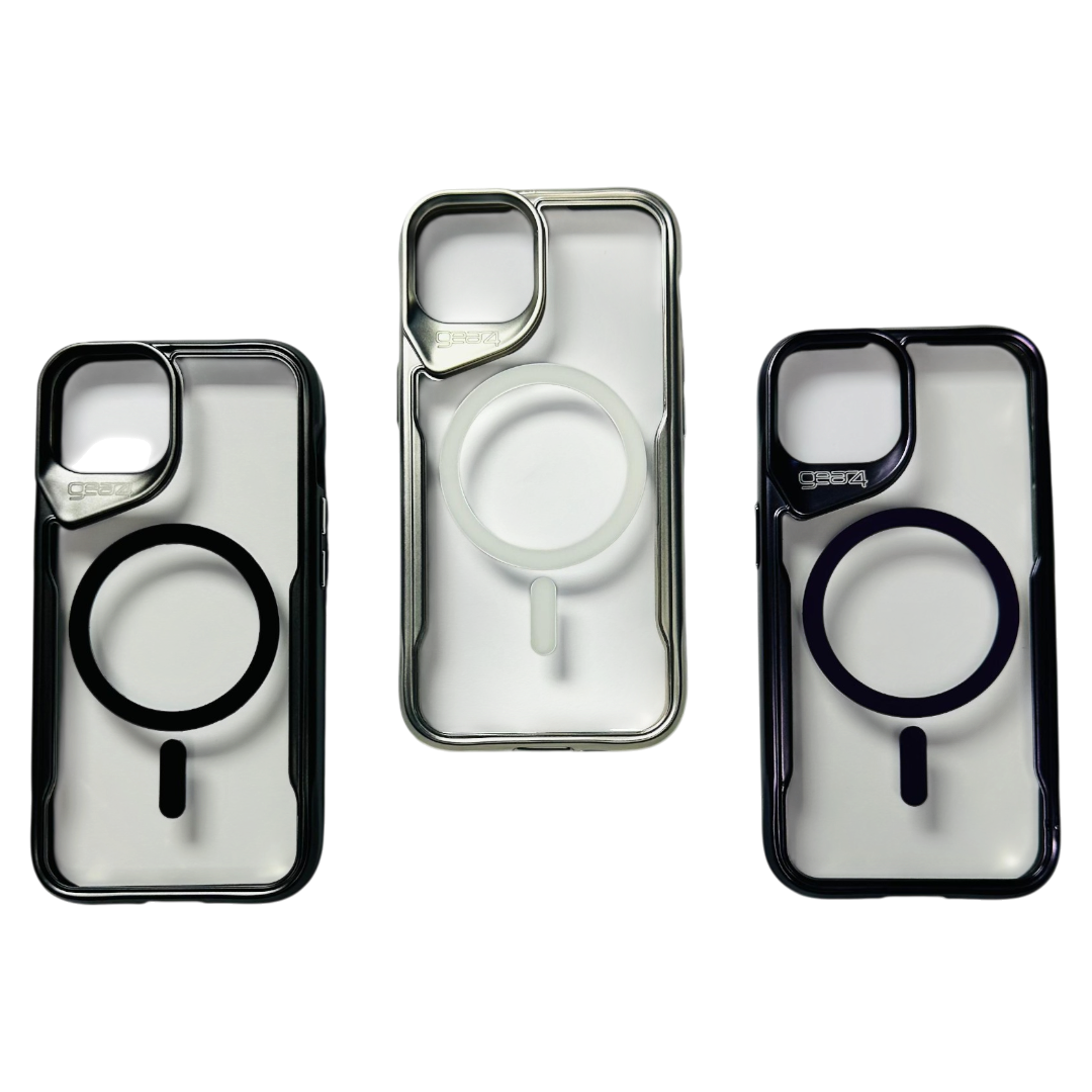 Estuche Gear 4 Transparente con Borde Metalizado para iPhone