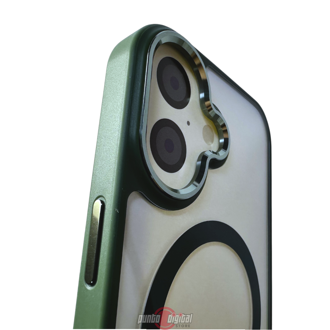 New Case Borde Color con MagSafe y Refuerzo Metálico para iPhone - Imagen 2