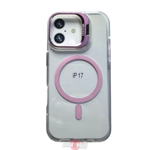 Hybrid Case Transparente con MagSafe a Color y Soporte Integrado para iPhone