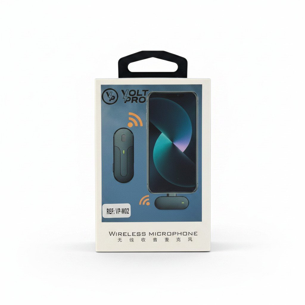 Micrófono de Solapa Inalámbrico Volt Pro VP-M02 Dual - Imagen 4