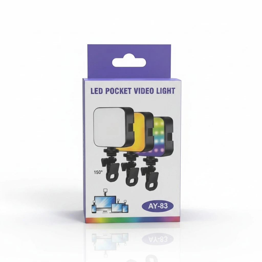 Panel de Luz LED RGB AY-83 Recargable con Clip - Imagen 2
