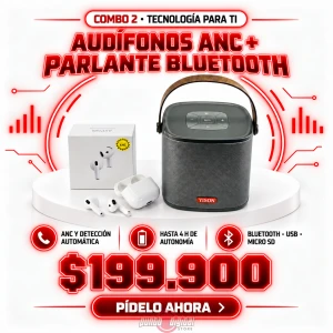 COMBO 2 – PARLANTE BLUETOOTH YISON H5 + AIRPODS 4 CALIDAD 1.1