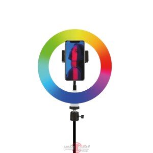Aro de Luz Profesional Harvic RGB 935 de 26 cm con Trípode