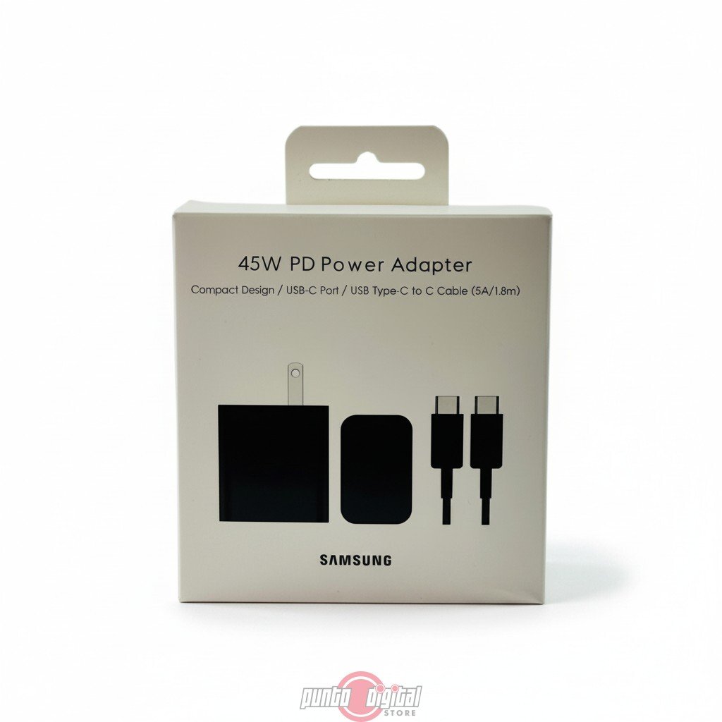 Cargador Samsung 45W PD Power Adapter con Cable USB-C a USB-C