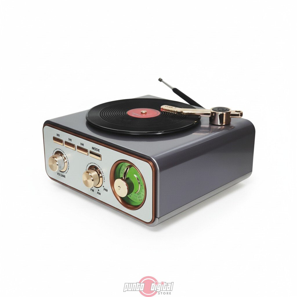 Parlante Vintage Meier MD-1217BT con Radio AM/FM/SW, Bluetooth y USB