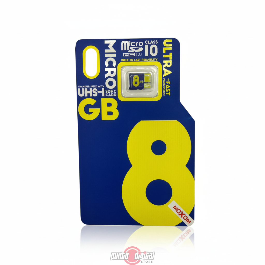 Memoria Micro SD Moxom 8GB Clase 10 UHS-I Alta Velocidad