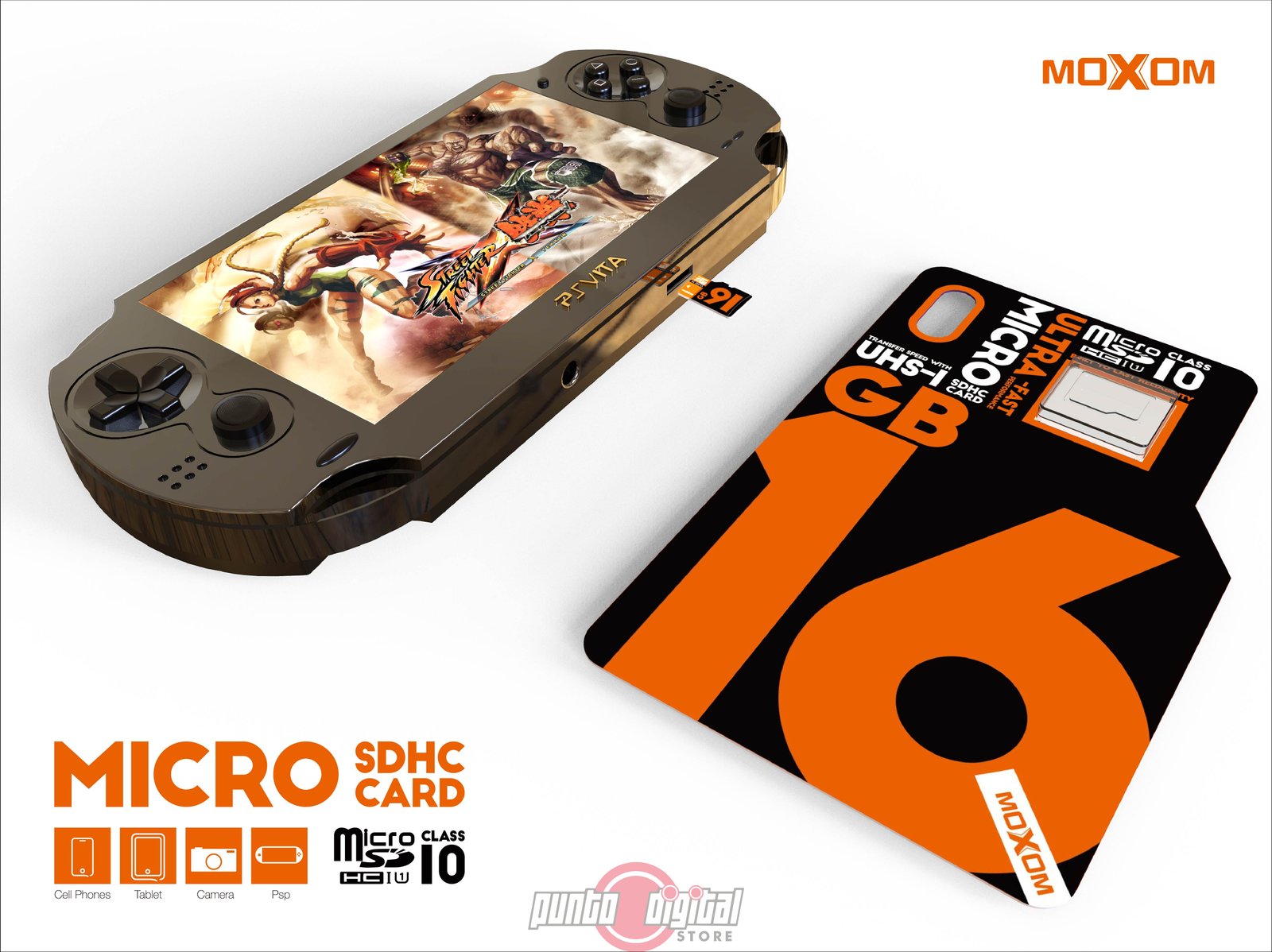emoria Micro SD Moxom 16GB Clase 10 UHS-I Alta Velocidad - Imagen 2