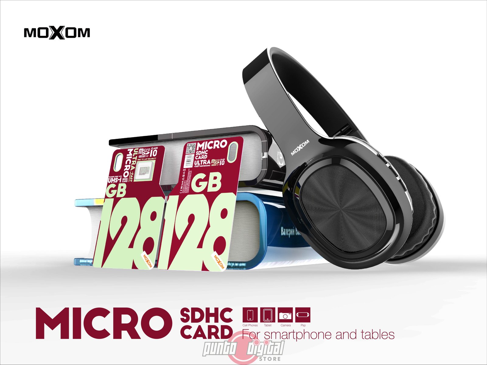 Memoria Micro SD Moxom 128GB Clase 10 UHS-I Alta Velocidad - Imagen 2